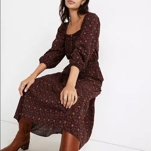 Pull-On Tiered Maxi Skirt in Orchard Floral